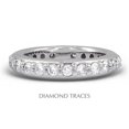 thumbnail image 1 of Diamond Traces  14K White Gold Pave Setting 1.11 Carat Total Natural Diamonds Classic Eternity Ring - White Gold, 1 of 1