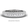 thumbnail image 1 of Diamond Traces  18K White Gold Pave Setting 1.79 Carat Total Natural Diamonds Vinage with Milgrain Eternity Ring, 1 of 1