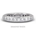 thumbnail image 1 of Diamond Traces  Platinum 950 Pave Setting 1.26 Carat Total Natural Diamonds Classic Eternity Ring, 1 of 1
