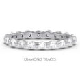 thumbnail image 1 of Diamond Traces UD-EWB102-6163 14K White Gold Bar Setting 1.01 Carat Total Natural Diamonds Classic Eternity Ring, 1 of 1