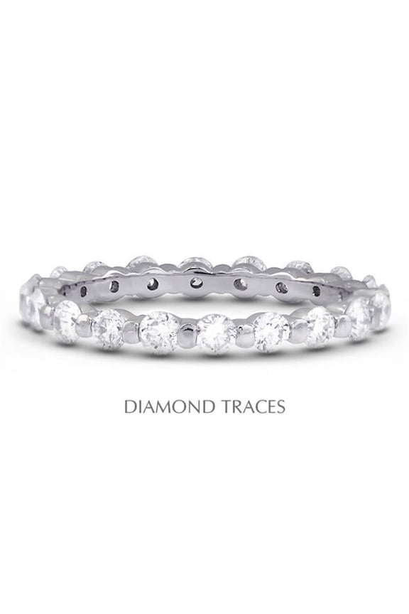 UD-EWB102-8194 Platinum 950 Bar Setting 0.91 Carat Total Natural Diamonds Classic Eternity Ring