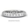 thumbnail image 1 of Diamond Traces UD-EWB450-1808 14K White Gold Pave Setting 1.11 Carat Total Natural Diamonds Classic Eternity Ring, 1 of 1