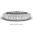 thumbnail image 1 of Diamond Traces UD-EWB457-1828 18K White Gold Pave Setting 1.79 Carat Total Natural Diamonds Vinage with Milgrain Eternity Ring, 1 of 1