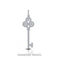 thumbnail image 1 of Diamond Traces UD-OS2916-0217 1.01 Carat Total Natural Diamonds 18K White Gold Prong Setting Key Fashion Pendant, 1 of 1