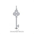 thumbnail image 1 of Diamond Traces UD-OS2926-6514 1.31 Carat Total Natural Diamonds 14K White Gold Prong Setting Key Fashion Pendant, 1 of 1