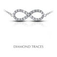 thumbnail image 1 of Diamond Traces UD-OS3042-2595 0.56 Carat Total Natural Diamonds 14K White Gold Prong Setting Infinity Fashion Pendant, 1 of 1
