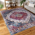 thumbnail image 1 of Diamond Traditional 5' x 7' Red and Pink Polypropylene Indoor Area Rug, 1 of 7