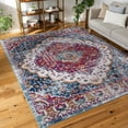 thumbnail image 1 of Diamond Traditional 9' x 12' Red and Pink Polypropylene Indoor Area Rug, 1 of 7