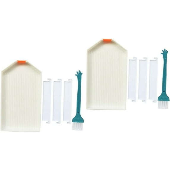 Diamond Tray 2 Sets Turning Disc Bead Sorting Case Diamond Gem Accessory Diamond Storage Tray Nail Tools for Multipurpose Tool Diamond Drawing Holder Rhinestones Plastic Easel