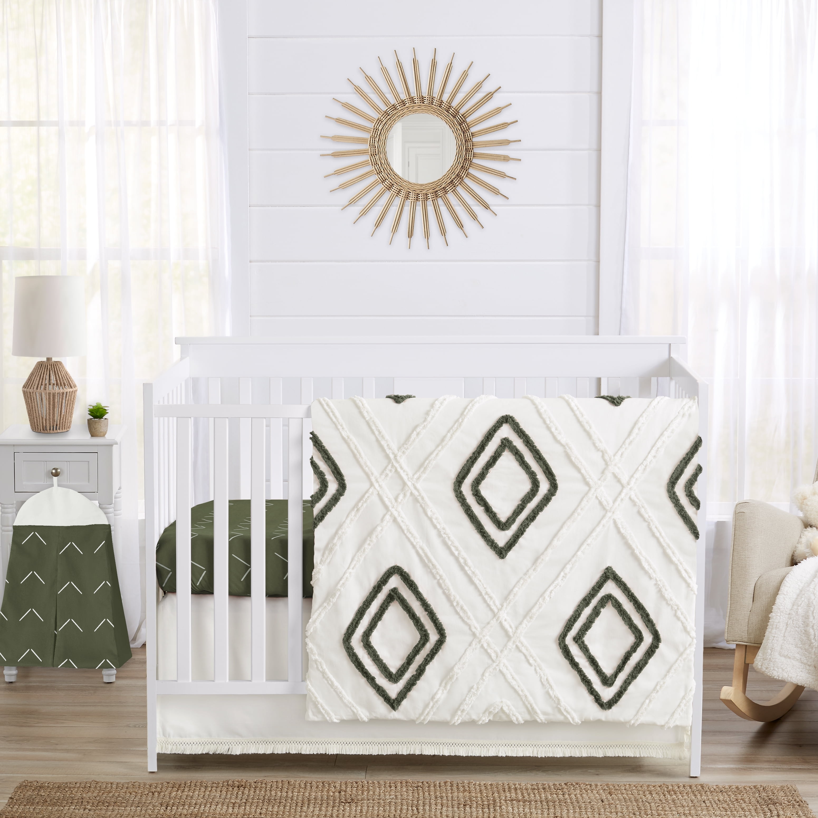 Lime green nursery bedding sale