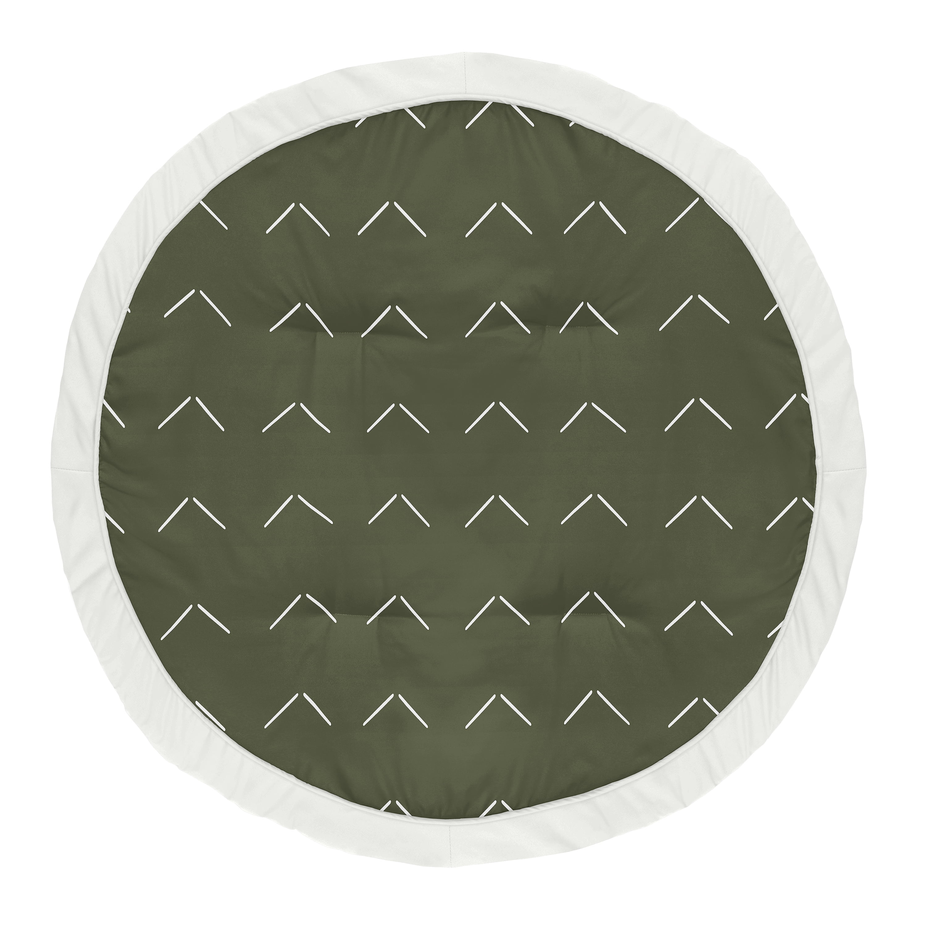 Sweet Jojo Designs Diamond Tuft Green and Ivory Baby Play Mat