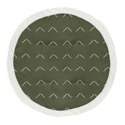 Sweet Jojo Designs Diamond Tuft Green and Ivory Baby Play Mat