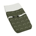 thumbnail image 1 of Sweet Jojo Designs Diamond Tuft Dark Green and Ivory Changing Pad Cover, 1 of 6