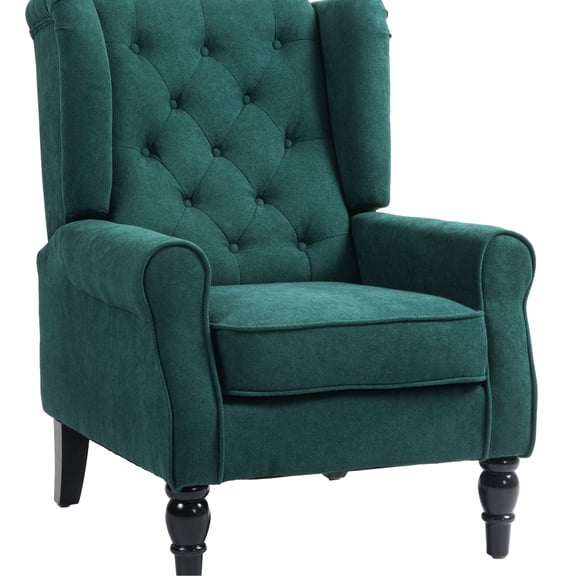 Diamond-Tufted Accent Chair with Elastic Band / Offers Comfort Support