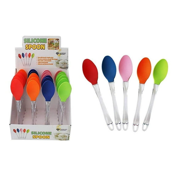Diamond Visions 01-1354 Silicone Serving Spoon MultiPack Set in Assorted Colors 2 Spoons