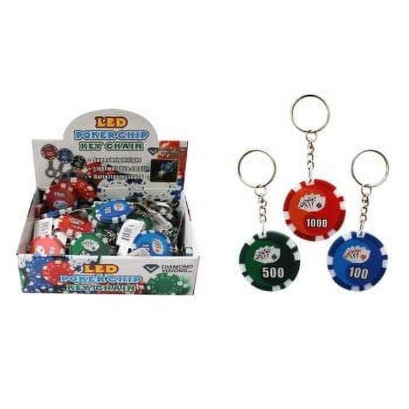 Diamond Visions 08-1335 LED Poker Chip Key Chain 3 Key Chains