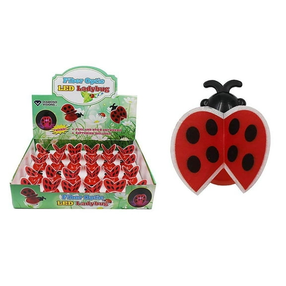 Diamond Visions 08-1805 Fiber Optic Light Up Ladybug MultiPack 2 Ladybugs