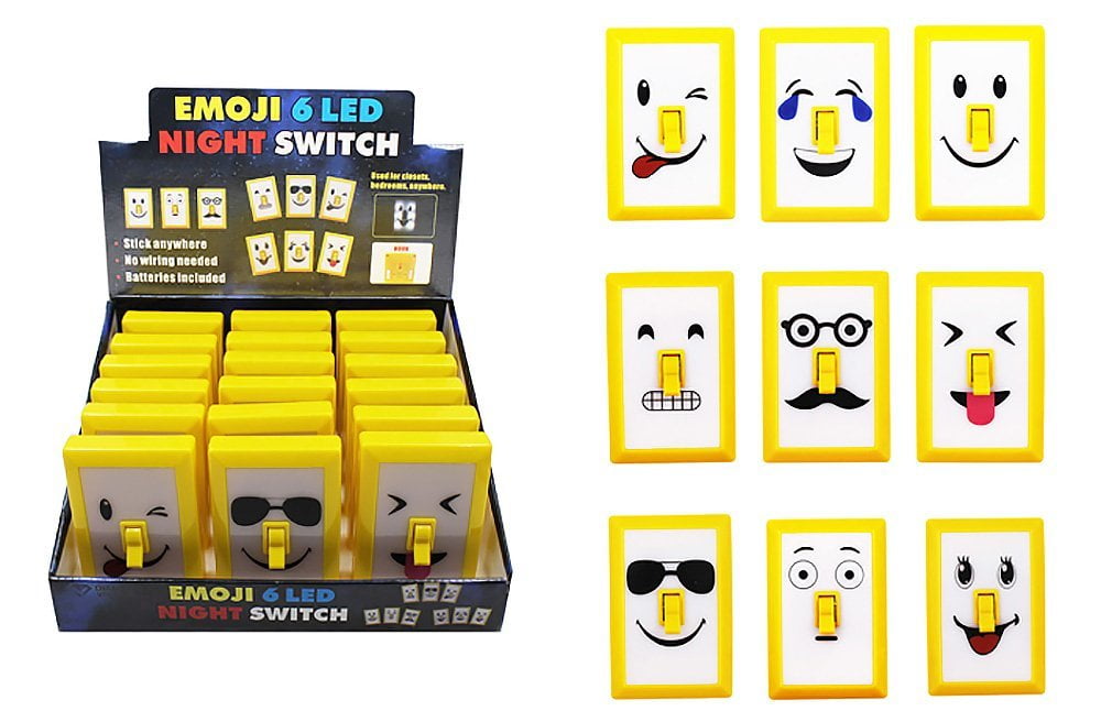E♡☺︎ Diamond Visions 08-1807 LED Emoji Face Portable Light Switch