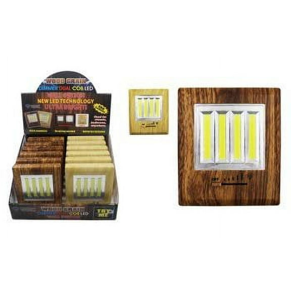 Diamond Visions 08-1875 Wood Grain Dimmer Dual COB LED Wall Switch