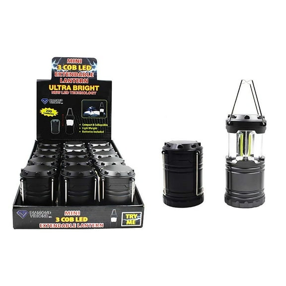 Diamond Visions 08-1908 3 COB LED Mini Extendable Metal Lantern in Assorted Colors (1 Lantern)