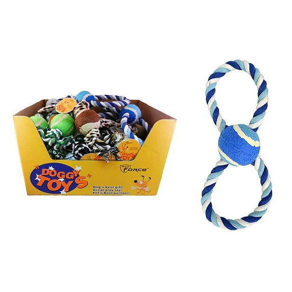 Diamond Visions 0RP-0849 Dog Rope Toys MultiPack in Assorted Colors and Objects 4 Toys