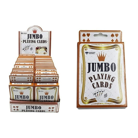 Diamond Visions 11-1681 Jumbo Playing Cards 3.5" x 5" MultiPack 2 Decks