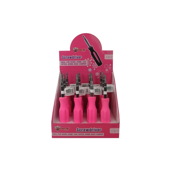 Diamond Visions 22-2220888 4-in-1 Screwdriver, Pink