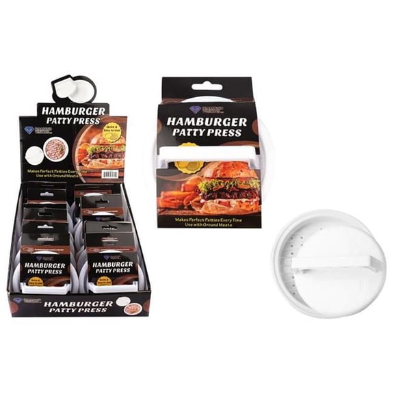 Diamond Visions 6094299 ABS Plastic Hamburger Press - Pack of 12