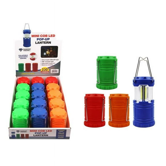 Diamond Visions 9007967 220 Lumens Assorted Size LED Extendable Lantern - Pack of 15