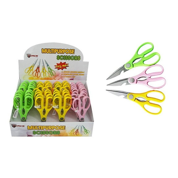 Diamond Visions Max Force 04-1107 7.8 Inch Multi Purpose Scissors Multipack in Assorted Colors 3 Scissors