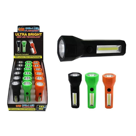 Diamond Visions Max Force 08-1612 COB+1 LED Flashlight in Assorted Colors 1 Flashlight