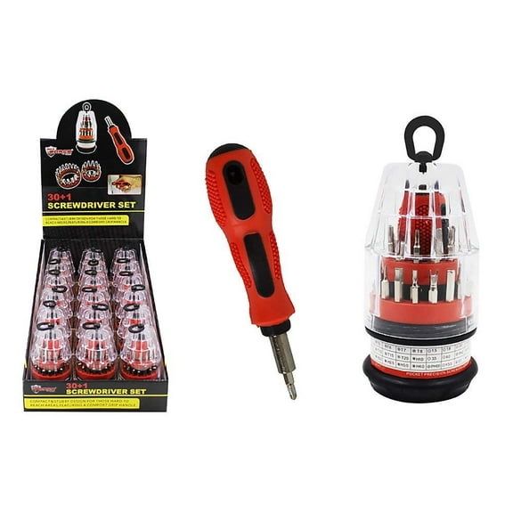 Diamond Visions Max Force 2221525 30+1 Mini Screwdriver Set in Assorted Colors 1 Screwdriver Set