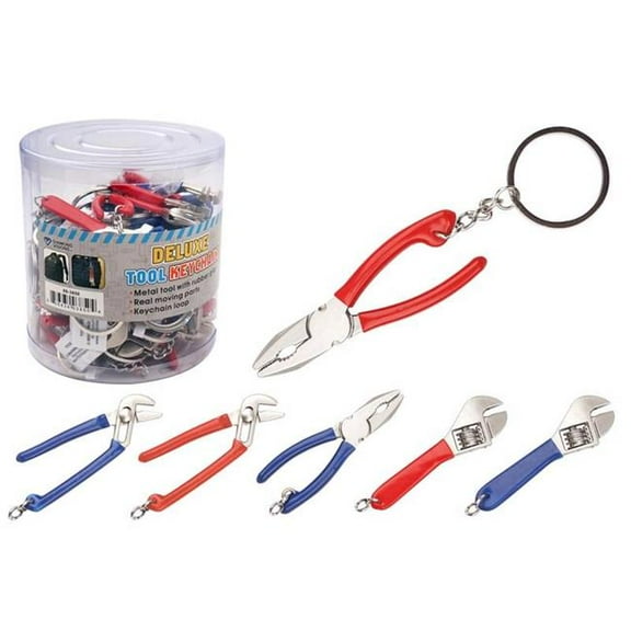 Diamond Visions 5060073 Metal Tool Keychain, Assorted - Pack of 36