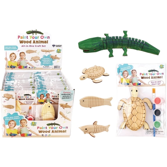 Diamond Visions Wood Animal All-in-One Craft Set - Pack of 8