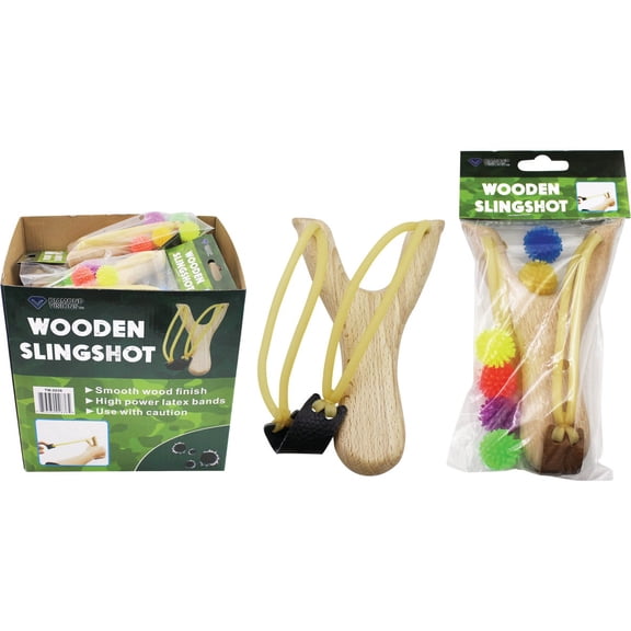 Diamond Visions Wooden Slingshot - Pack of 4