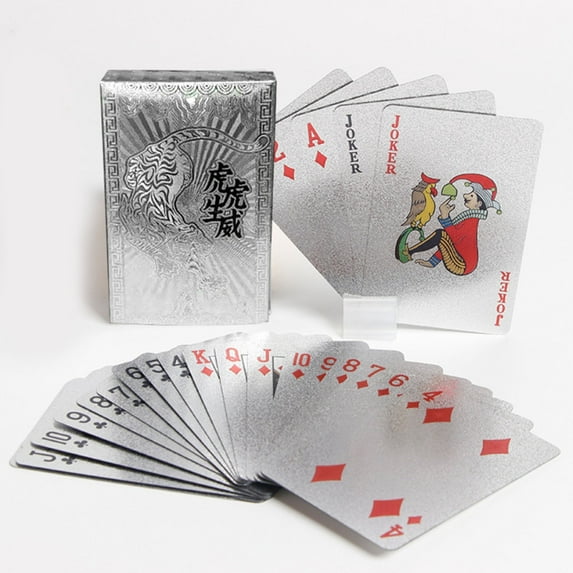 Diamond Waterproof Black Playing Cards, Poker Cards, HD, Deck of Cards (Black/Gold/Silver)