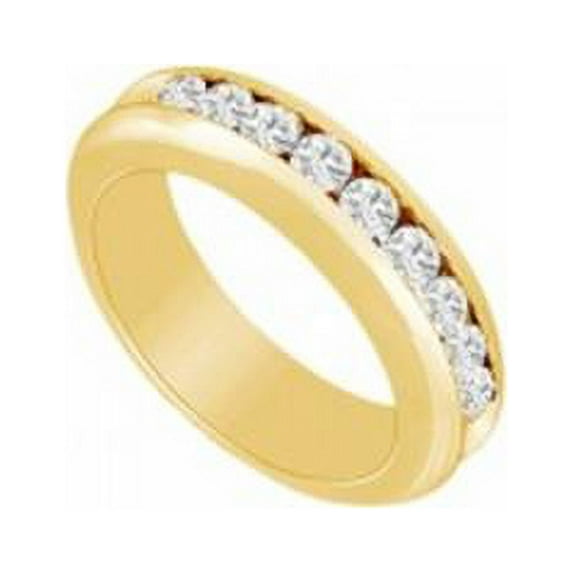 Diamond Wedding Band 14K Yellow Gold, 1.00 CT - Size 7