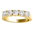 thumbnail image 1 of Diamond Wedding Band For Women 0.50 & 1.0 Carat Brilliant Round Lab Grown Diamond 5-Stone Engagement Ring Band In 10K Solid Rose Yellow White Gold, 1 of 5