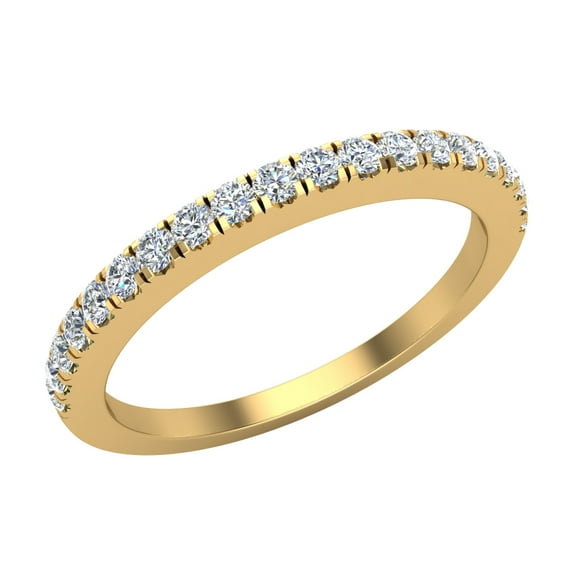 Diamond Wedding Band Matching to Cushion Halo Wedding Ring Set 14K Gold 0.33 Carat (G,VS1)
