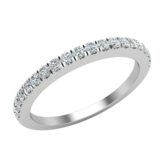 Diamond Wedding Band Matching to Cushion Halo Wedding Ring Set 14K White Gold 0.33 Carat (G,VS2)