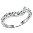 thumbnail image 1 of Diamond Wedding Band Matching to Ocean Wave Intertwined Engagement Ring 14K White Gold 0.27 CT TW, 1 of 6