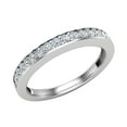 thumbnail image 1 of Diamond Wedding Band Matching to Princess Cut Quad Illusion Wedding Ring 14K White Gold 0.40 CT, 1 of 5