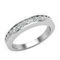 thumbnail image 1 of Diamond Wedding Band Matching to Three-Stone Princess Cut Wedding Ring 14K White Gold 0.52 CT (G,SI), 1 of 5