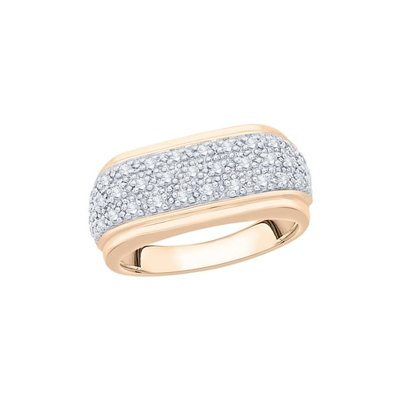 Diamond Wedding Band in 10K Rose Gold (3/8 cttw) (I-Color, SI3/I1-Clarity) (Size-8)