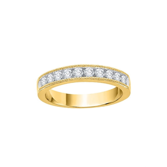 Diamond Wedding Band in 10K Yellow Gold (1/2 cttw) (I-Color, SI3-I1 Clarity) (Size-9.5)