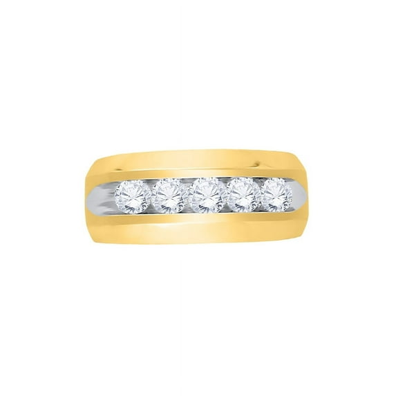 Diamond Wedding Band in 10K Yellow Gold (1 3/4 cttw) (I-Color, SI3-I1 Clarity) (Size-10)