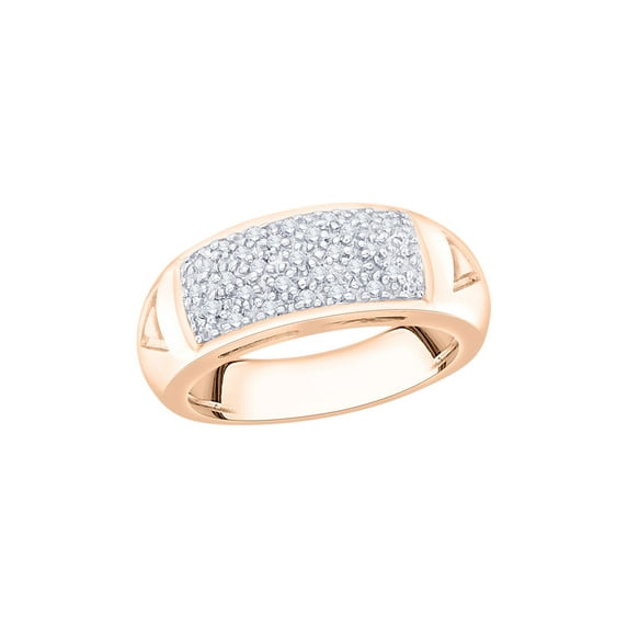 Diamond Wedding Band in 14K Rose Gold (1/4 cttw) (I-Color, SI3/I1-Clarity) (Size-9.5)