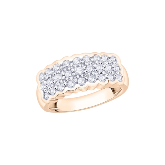 Diamond Wedding Band in 14K Rose Gold (3/4 cttw) (I-Color, SI3/I1-Clarity) (Size-7)