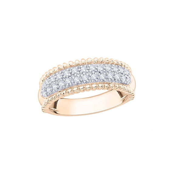 Diamond Wedding Band in 14K Rose Gold (3/8 cttw) (I-Color, SI3/I1-Clarity) (Size-10.5)