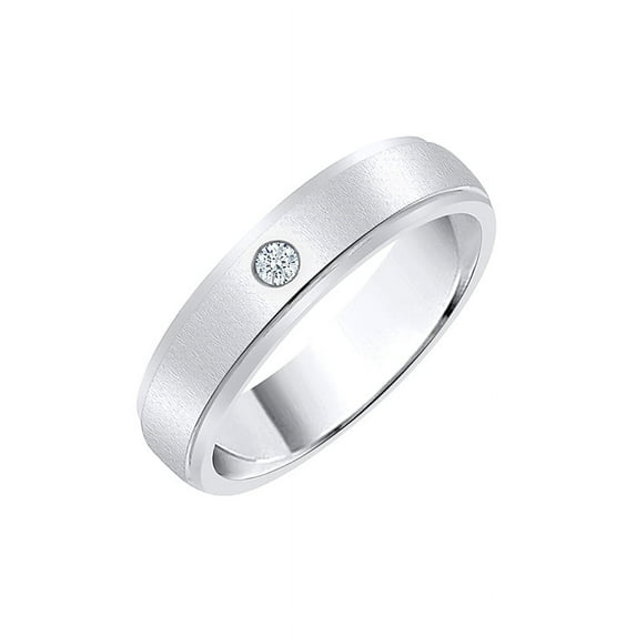 Diamond Wedding Band in 14K White Gold (1/10 cttw, G-H, I2-I3)
